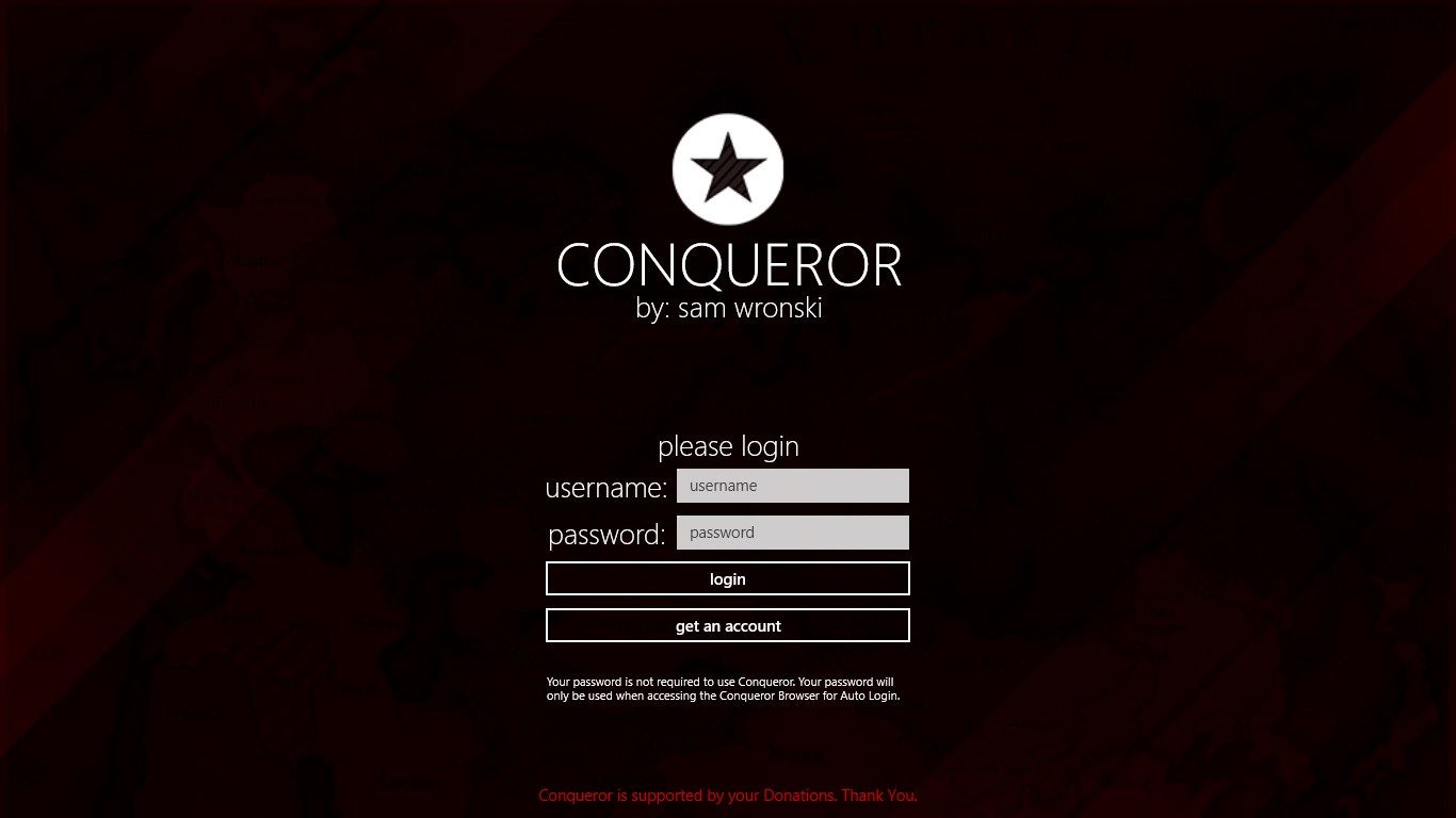 Login to Conquer Club rapidly