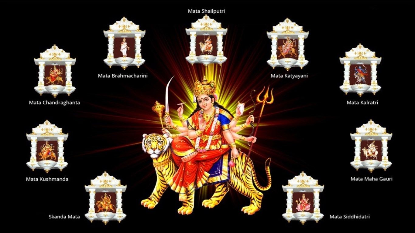 Nava – that also means ‘new’ – denotes ‘nine,’ the number to which sages attach special significance. The Hindu goddess Durga has nine manifestations: each goddess has a different form.