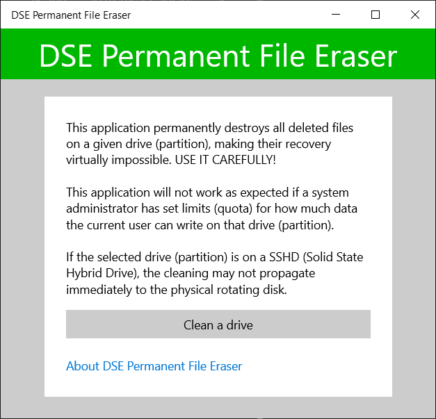 DSE Permanent File Eraser