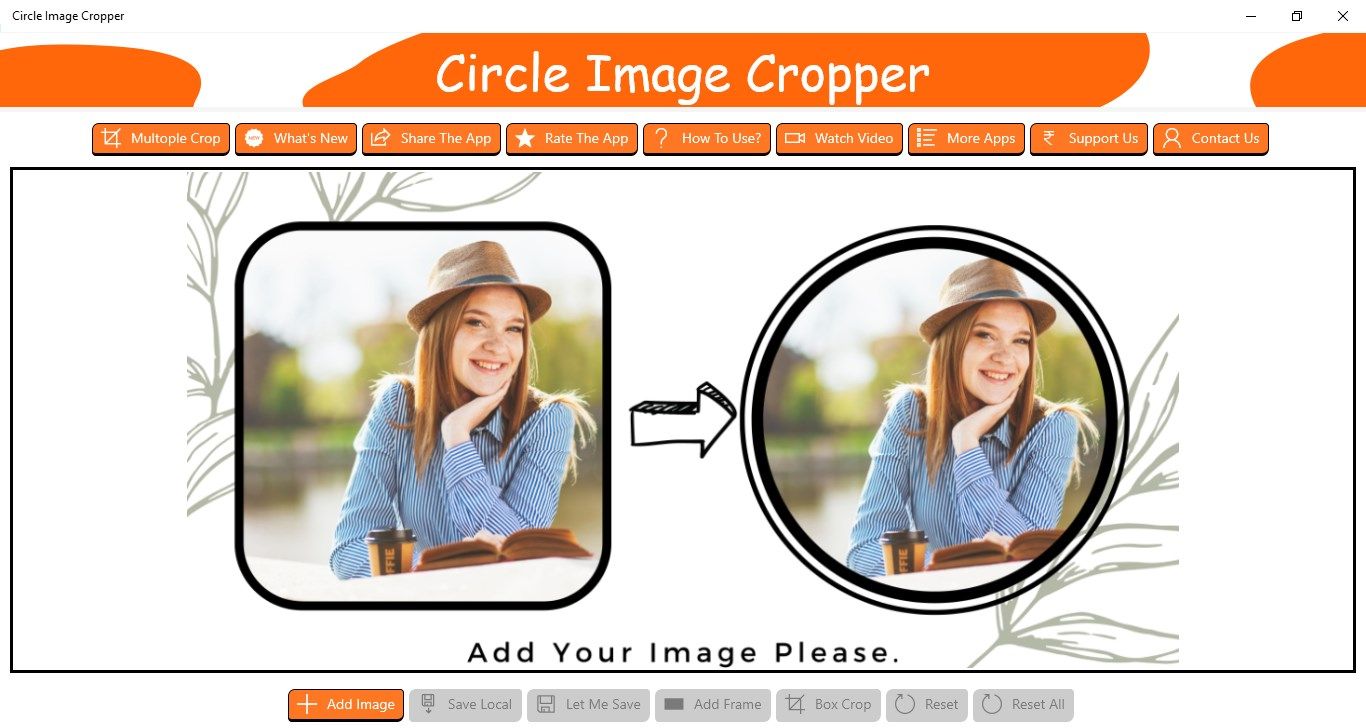 Circle Image Cropper - Crop Image Into Circle Shape With Frame