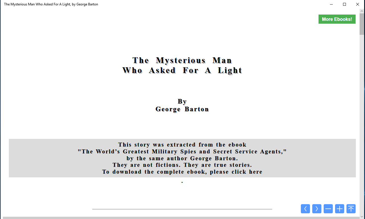 The Mysterious Man Who Asked For A Light, by George Barton