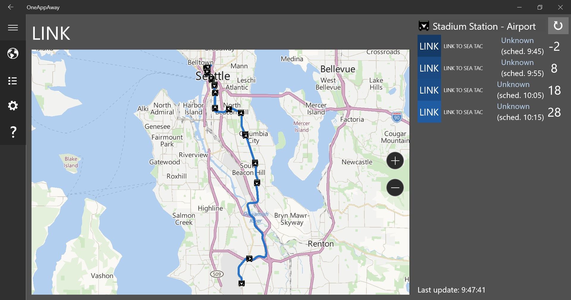 Get details on a specific route, including a map of the route and the stops it serves.