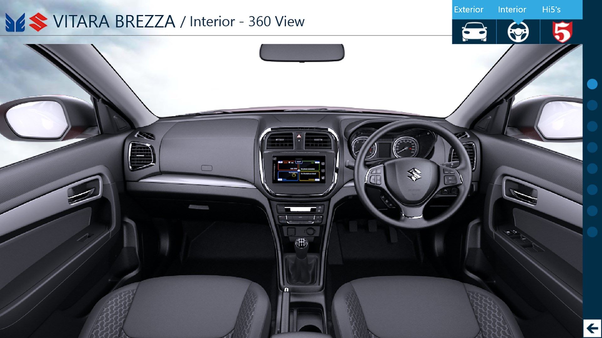 Selected Car - Interior 360 View.