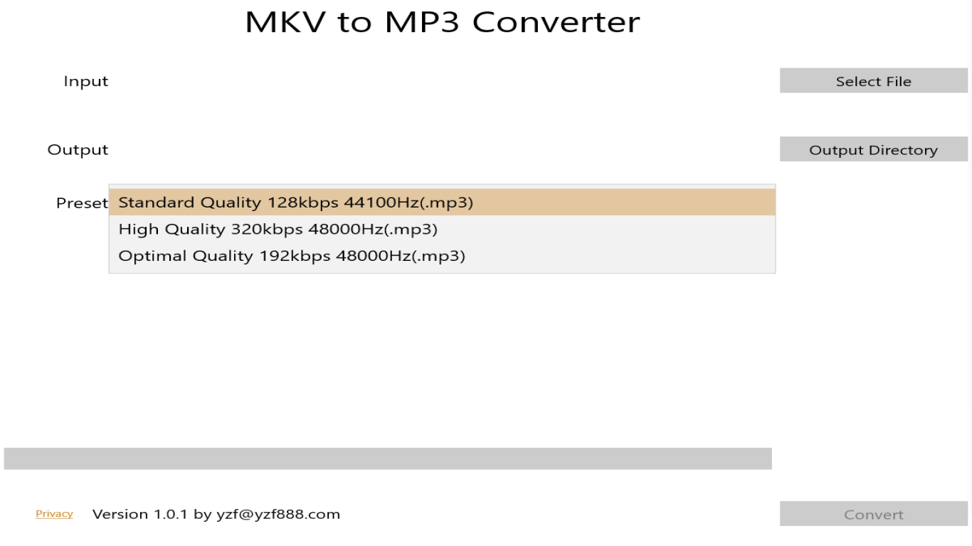 MKV to MP3 Converter
