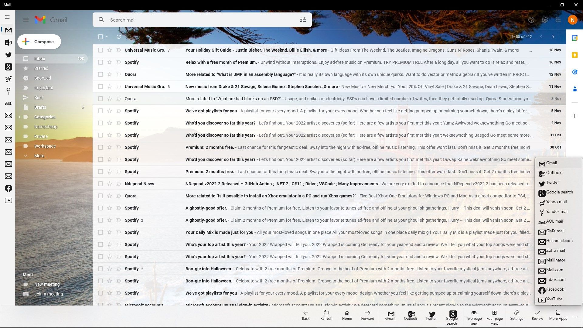 Gmail - in light mode