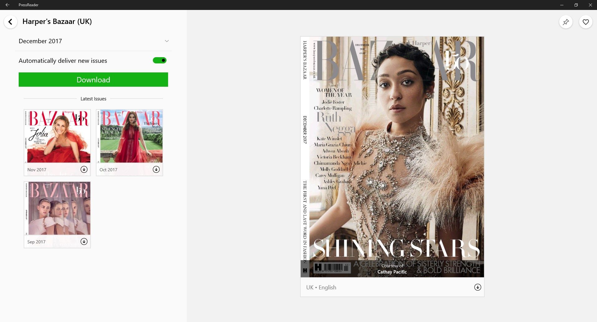 Turn on automatic download for your favorite magazines and newspapers.