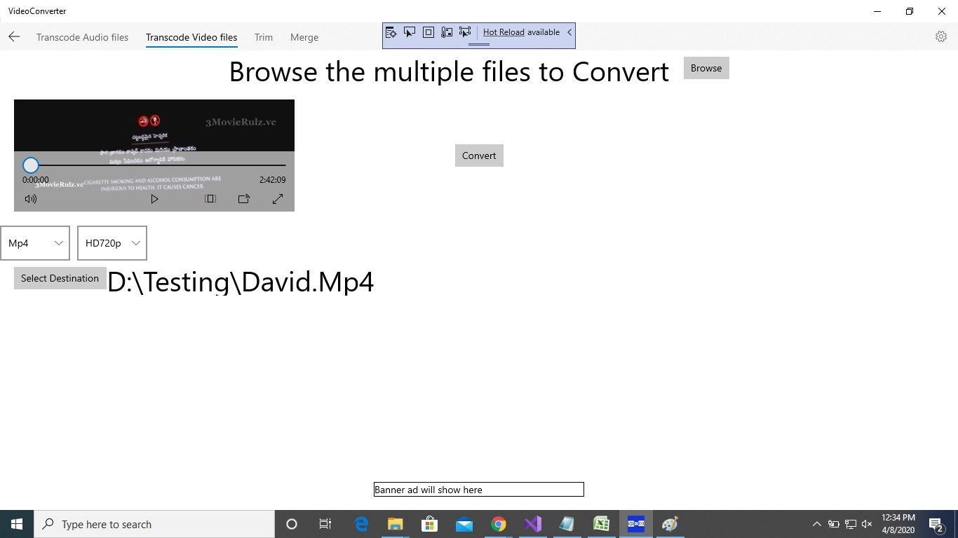 Converting videos into different video formats or audio files