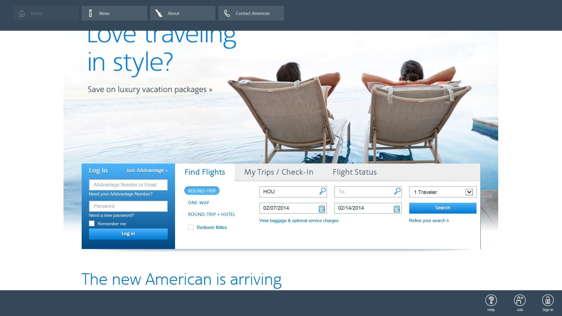 Easy access to frequent destinations and to your account
