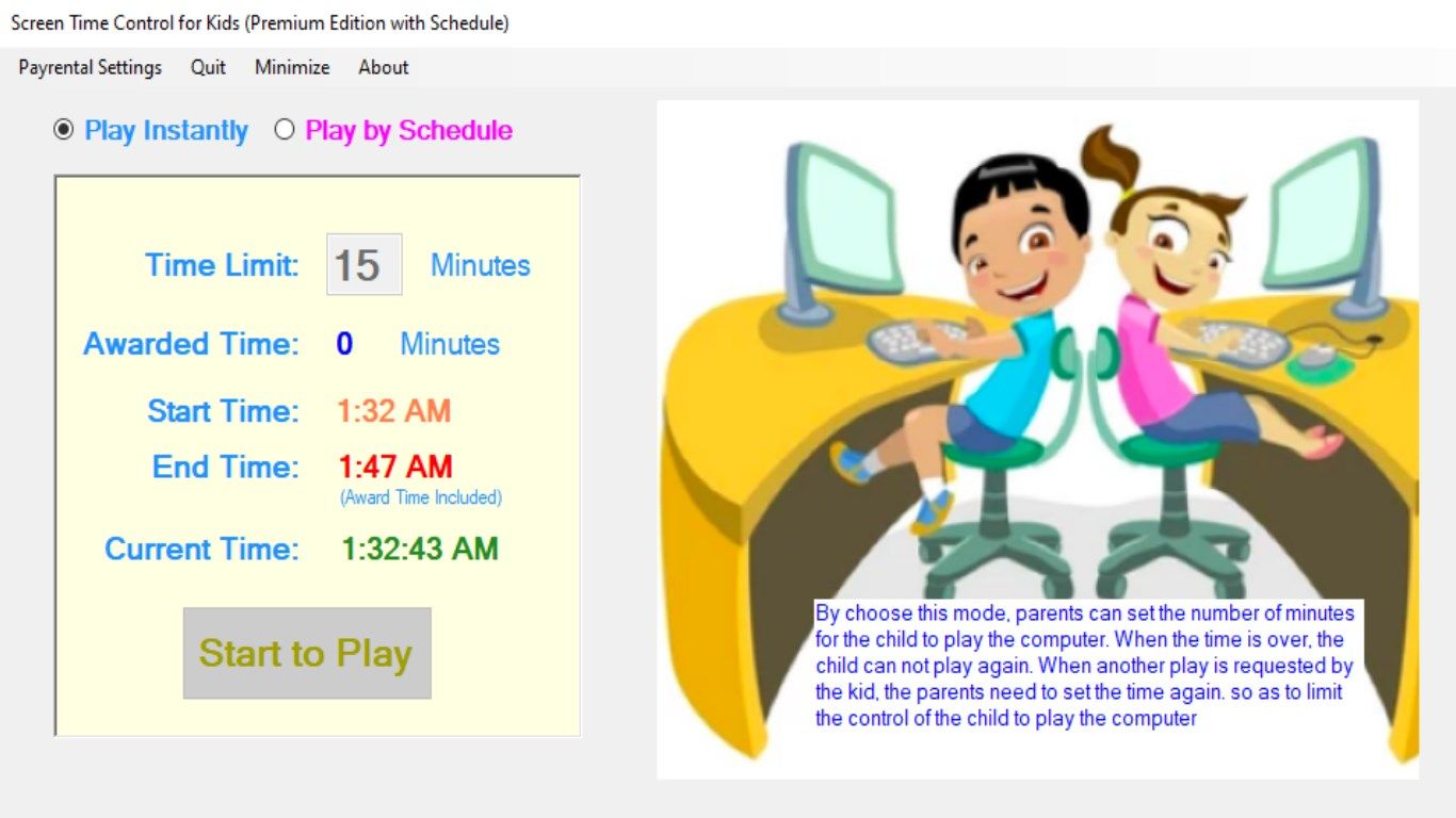 Screen Time Control for Kids Pro with Schedule