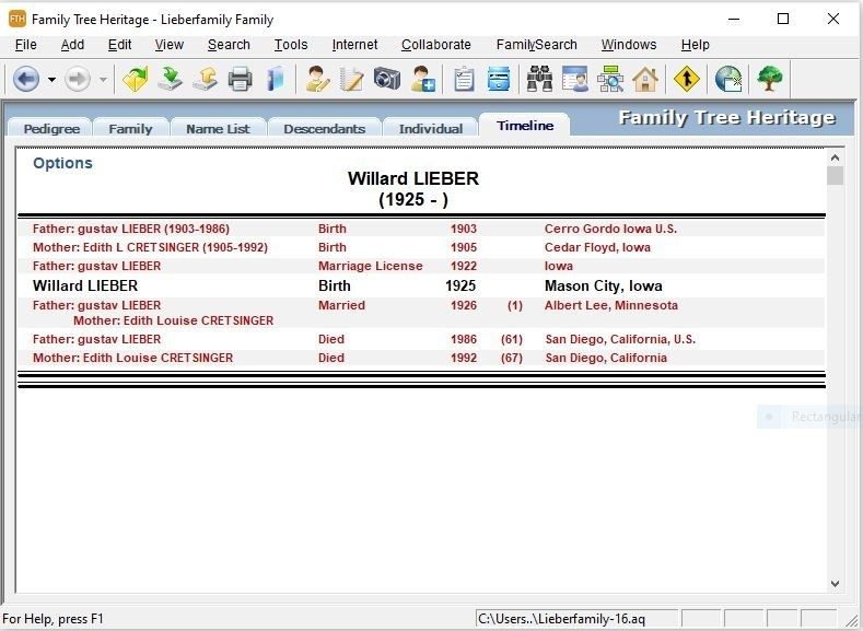 The Interactive Research Timeline helps you discover information about your ancestors.