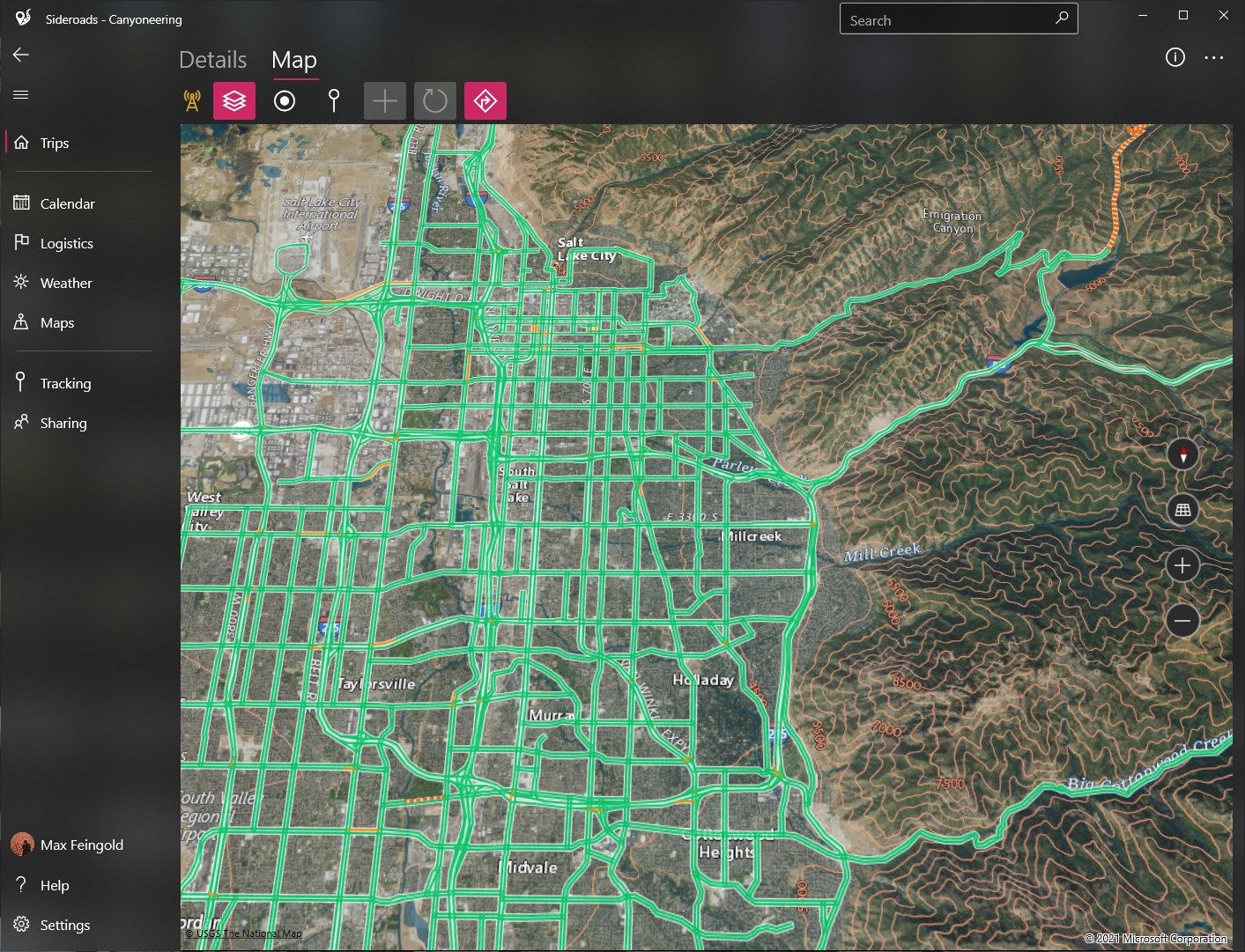 USGS imagery with topo, traffic overlay