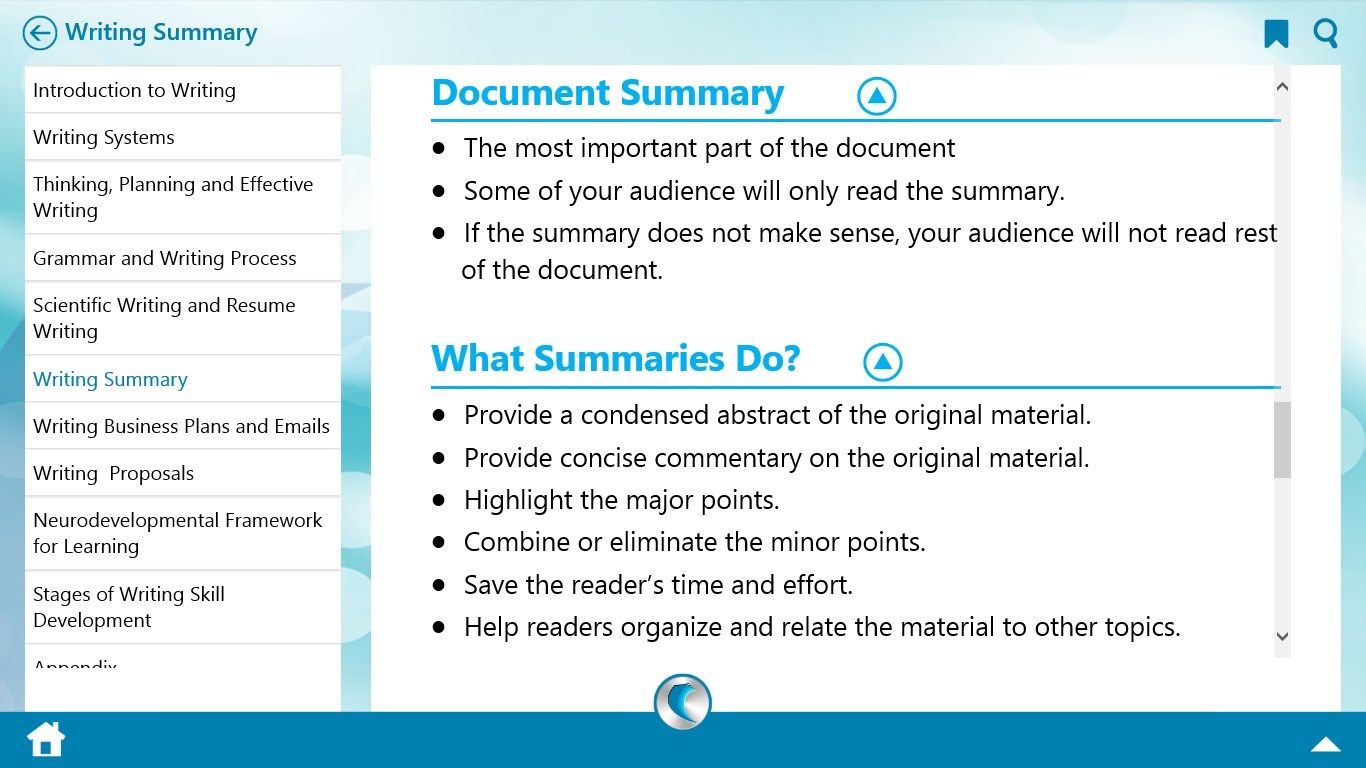 Learn about Document Summary in English Writing.