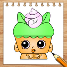 Learn How To Draw cupcakes Step By Step