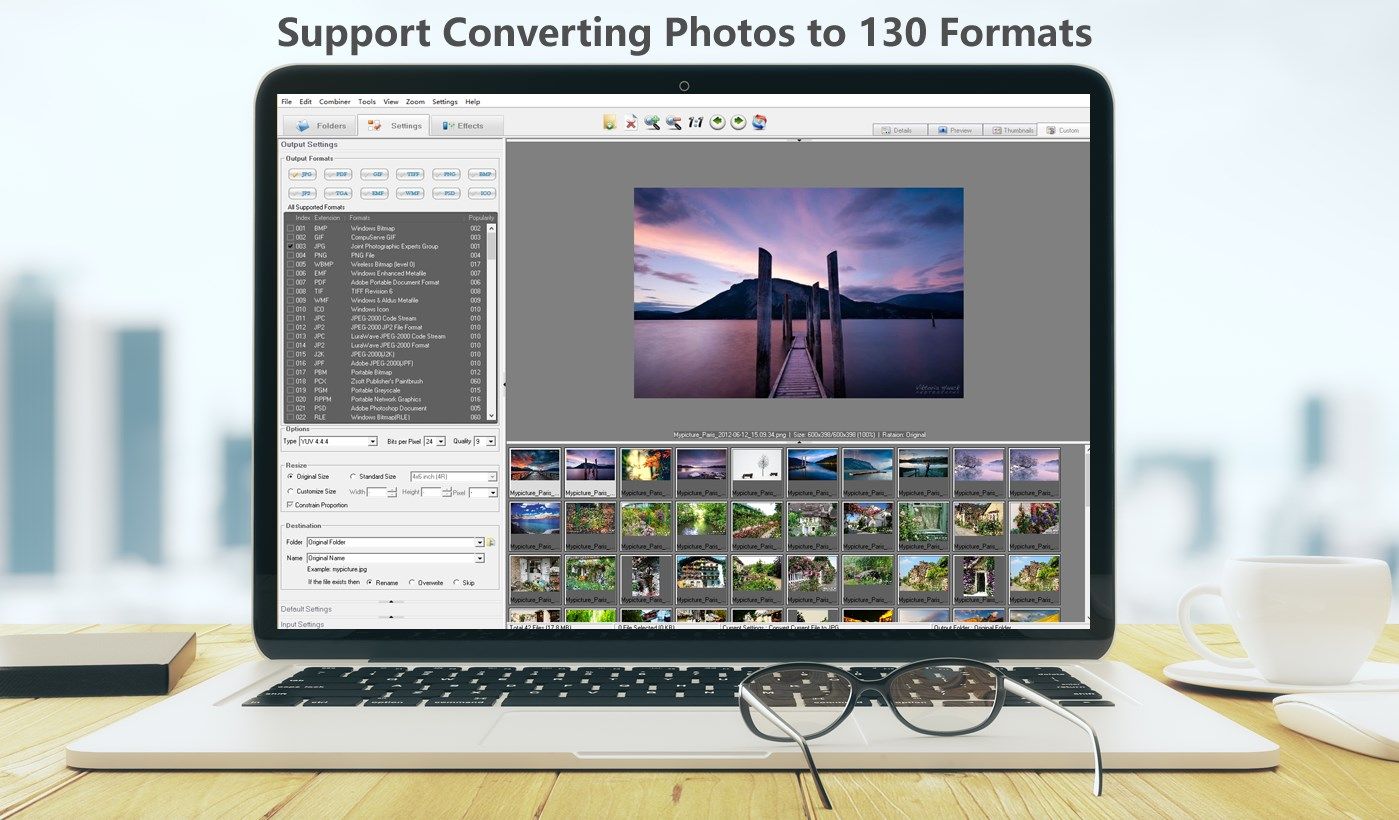 Support Converting Photos to 130 Formats