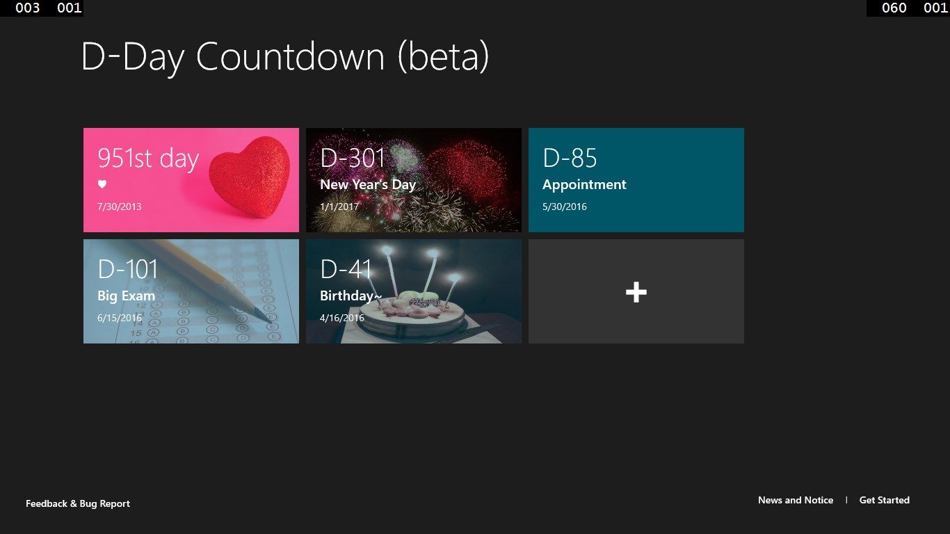 D-Day Countdown Lite with Live Tile
