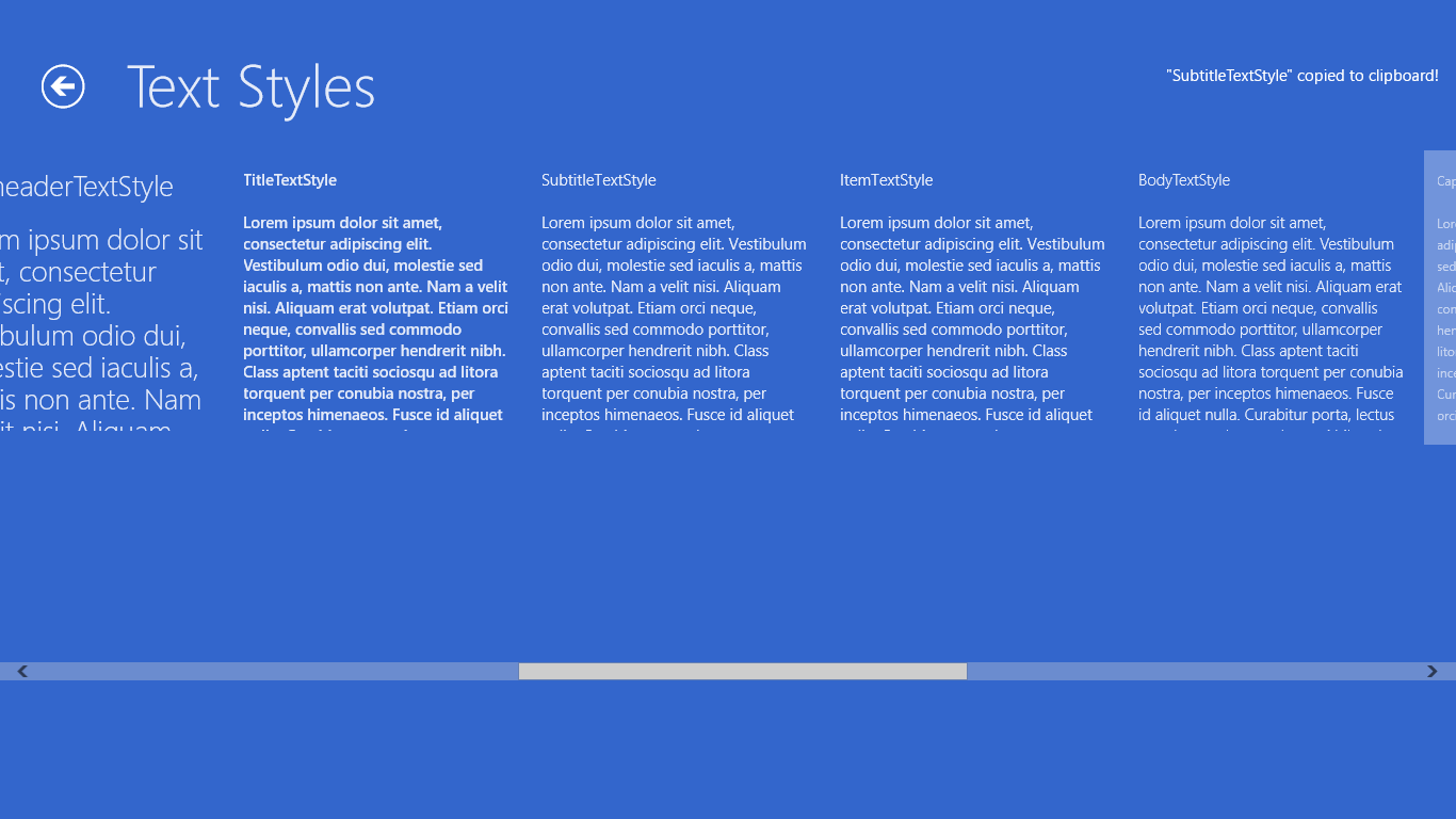 Use the Windows 8 default Text Styles in your app!