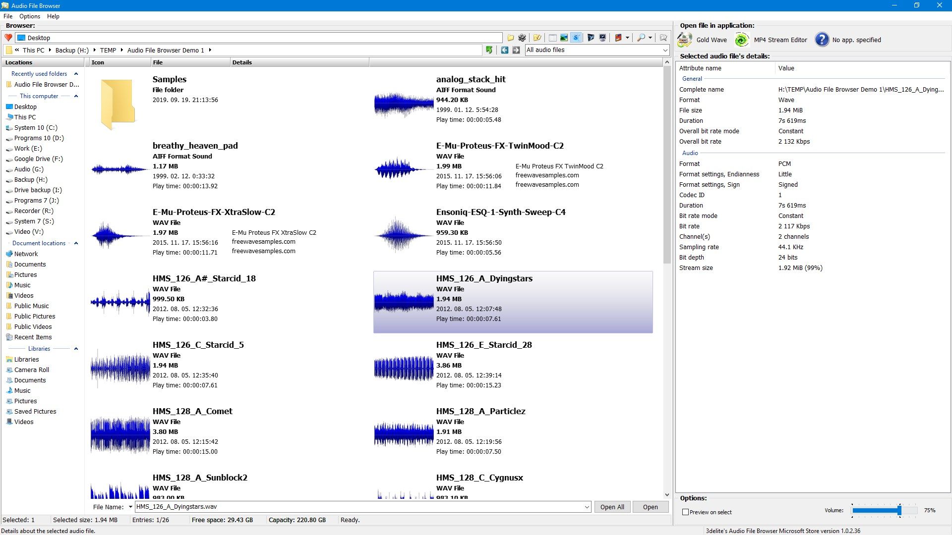 Audio File Browser