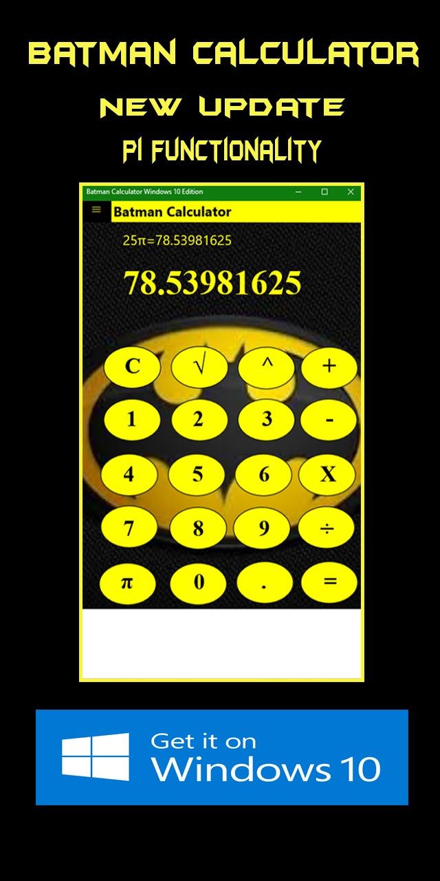 Batman Calculator Windows 10