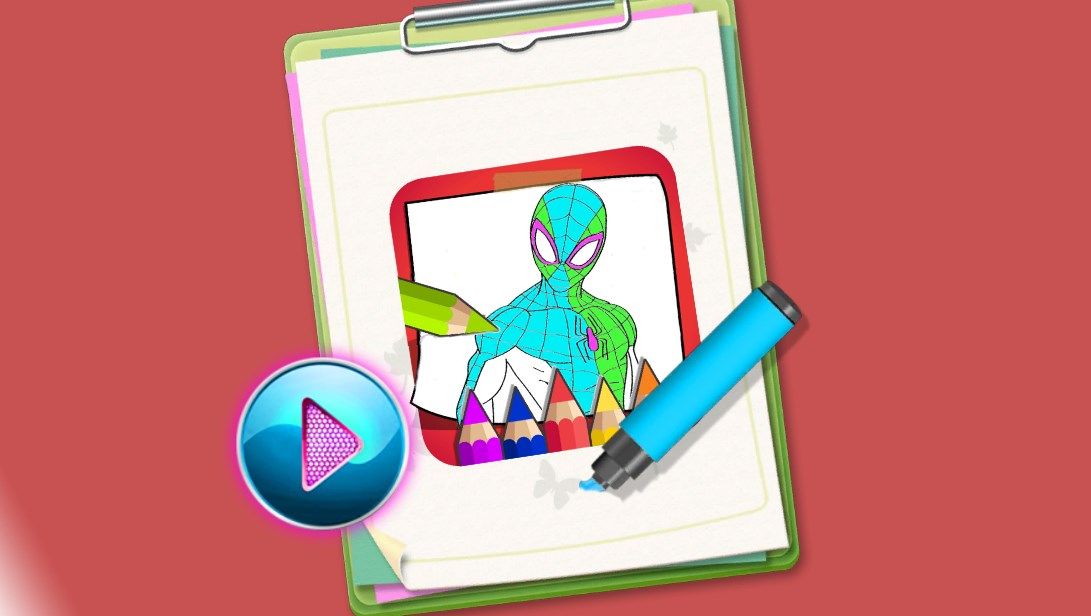 Coloring Super Hero Spider