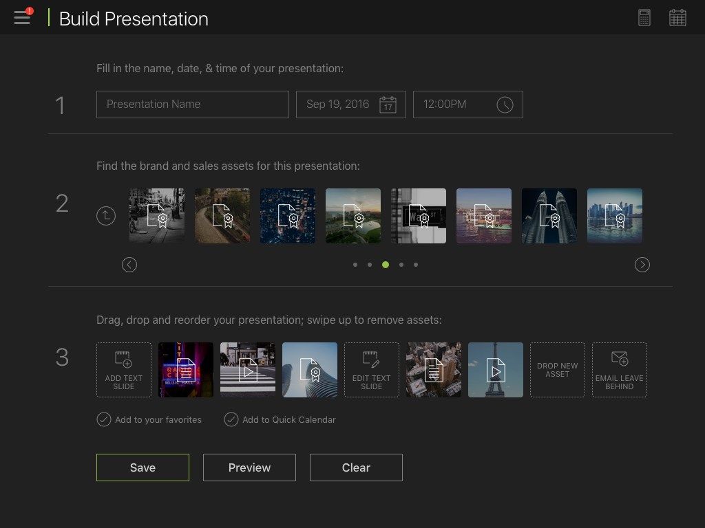Customized Presentations - Any SKUs, any assets for any account, anytime