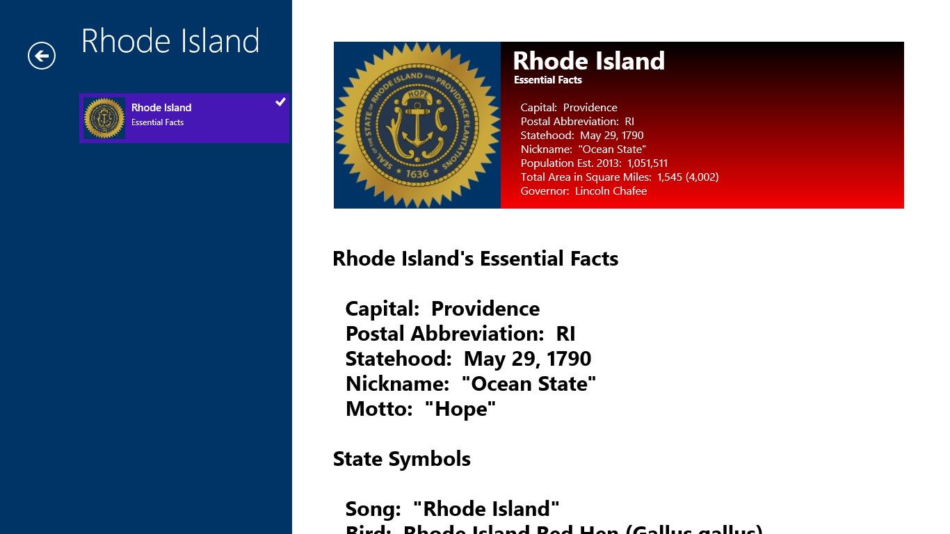 Rhode Island's Essential Facts
