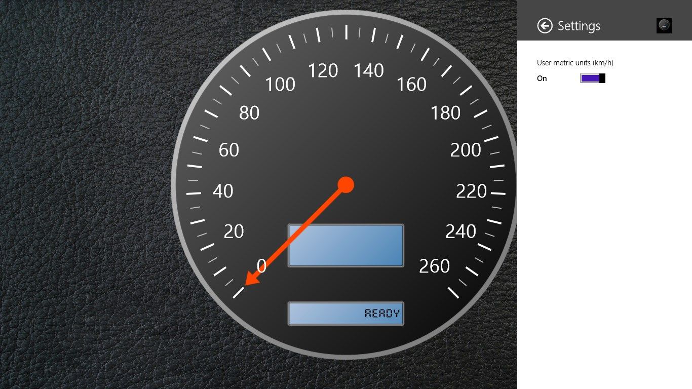 Settings, switching between MPH and KM/H