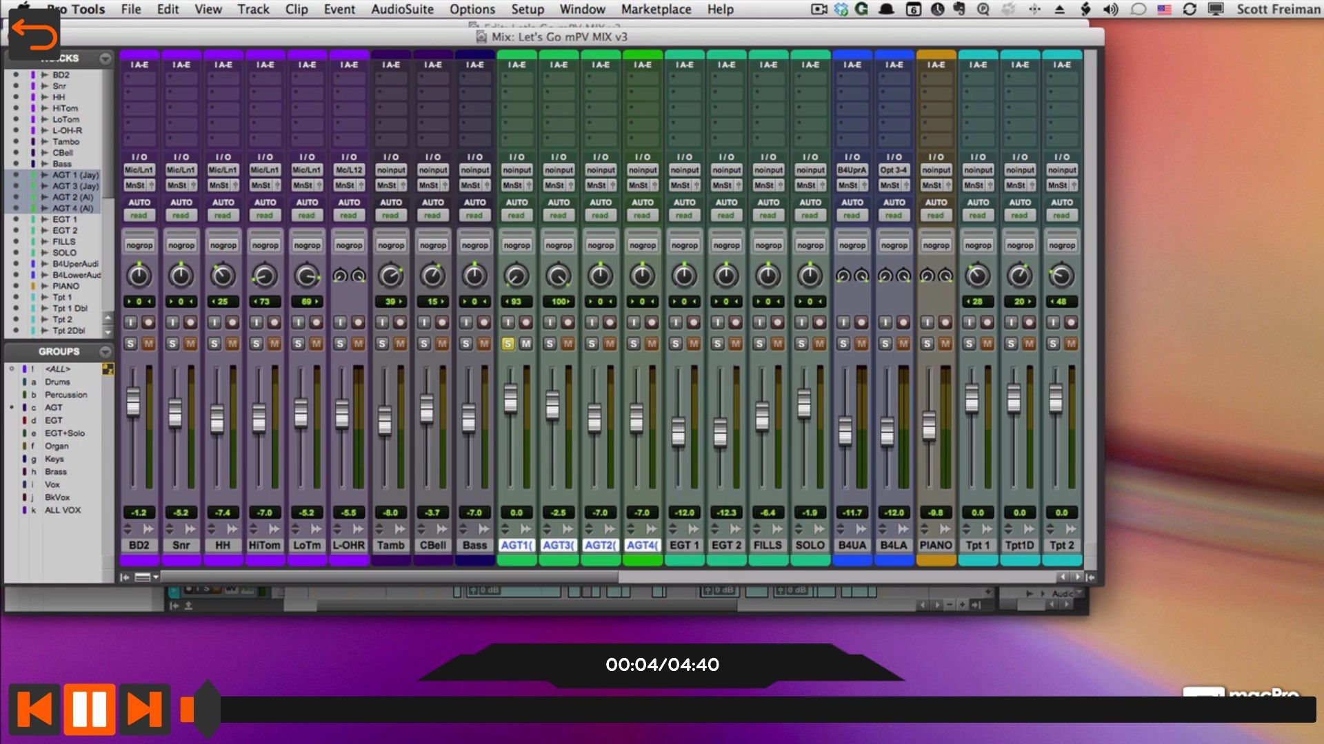 mPV Exploring The Mixer Course For Pro Tools