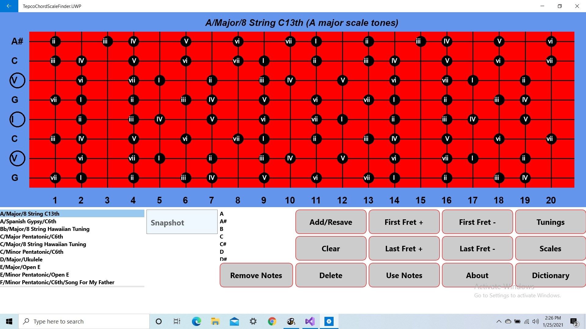 The Chord and Scale Finder