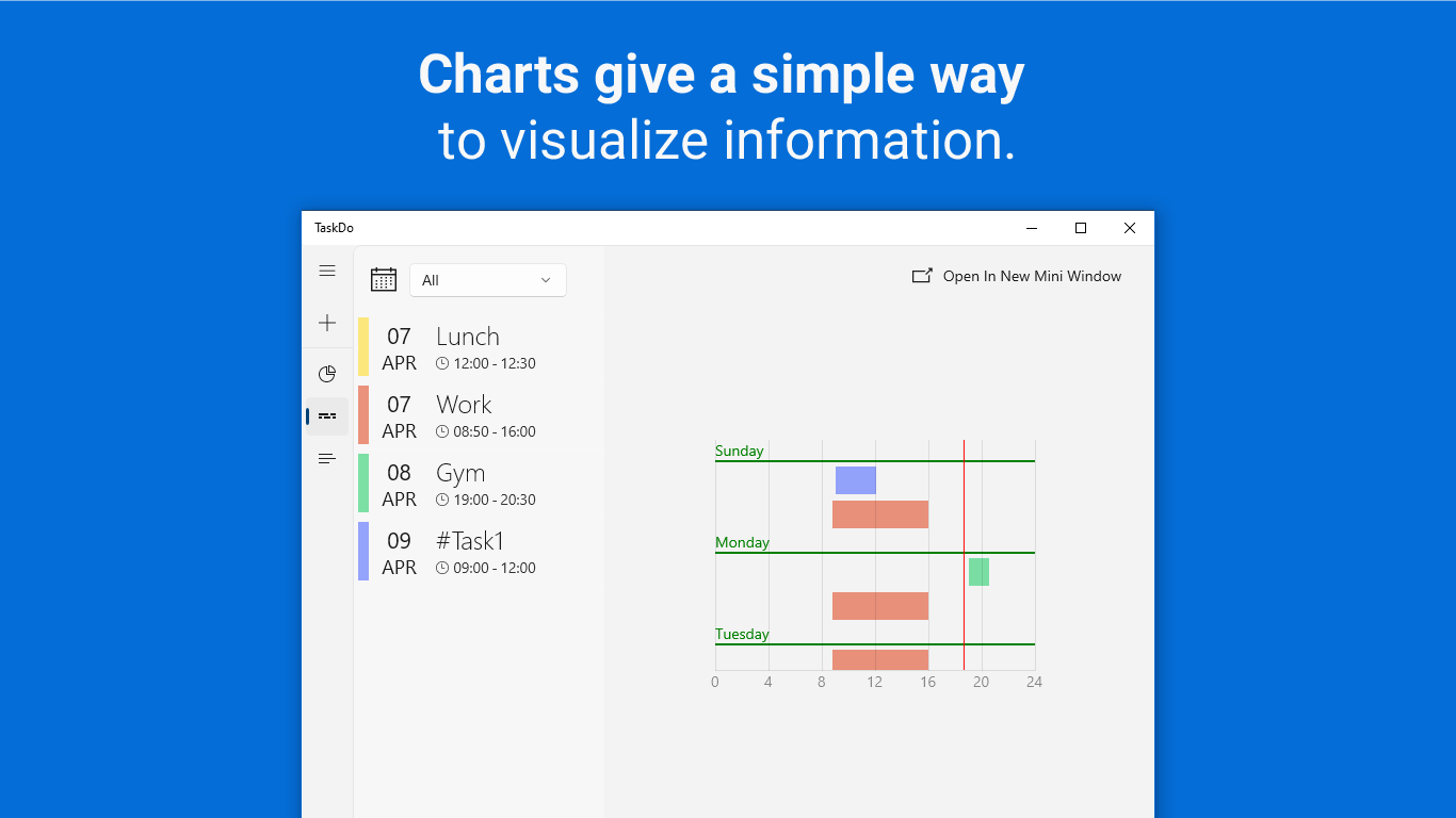 TaskDo: To-do & Reminder - Charts give a simple way to visualize information.