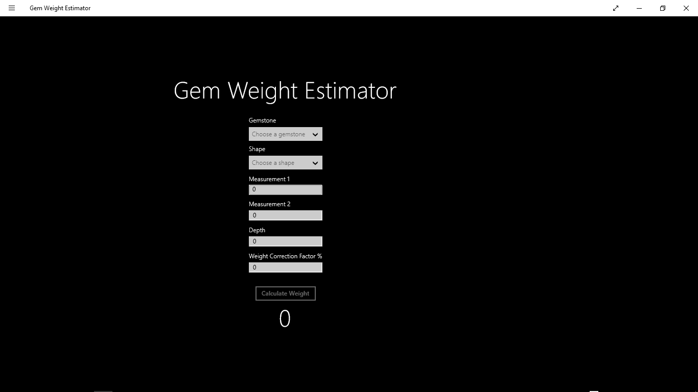 Simple and clean interface makes calculating weights easy.