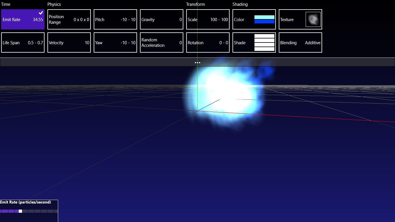 New in version 1.0.0.7: switch to additive blending to create beautiful luminescent effects.