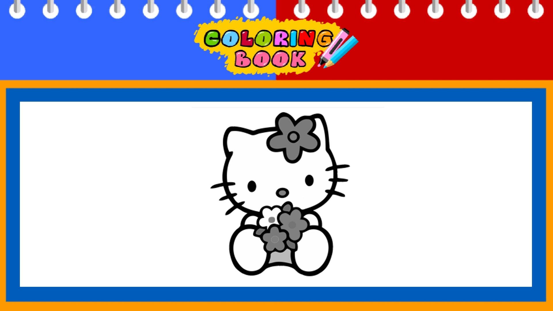 Hello Cat Coloring Book Pages