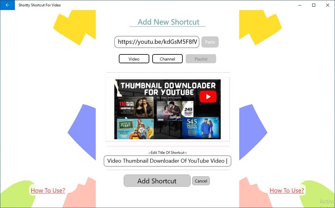 Shortty Shortcut for YouTube Channel