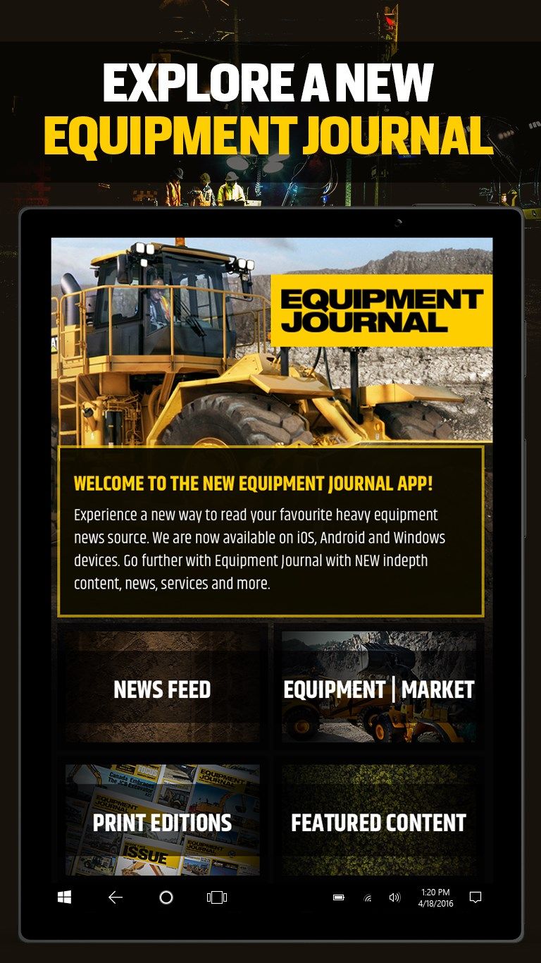 Explore A New Equipment Journal