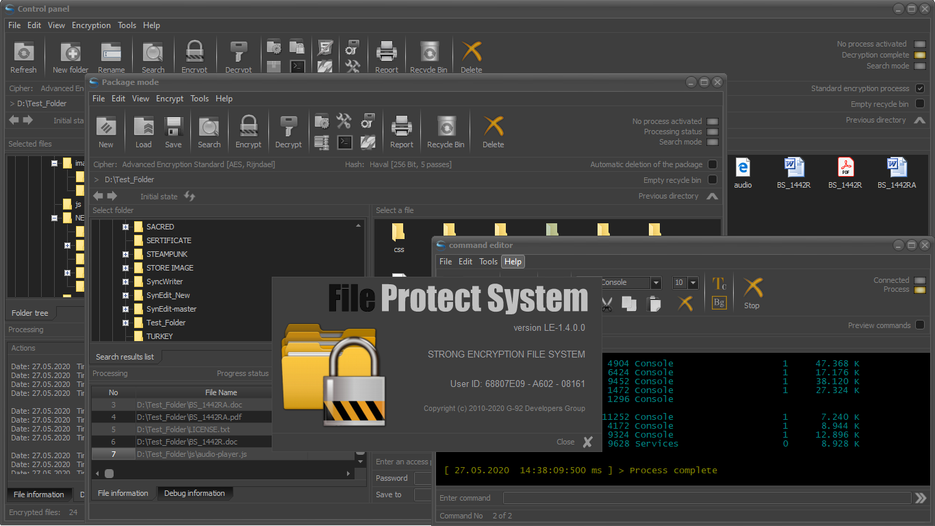 File Protect System LE  - Strong Encryption System ( Black Screen Project )