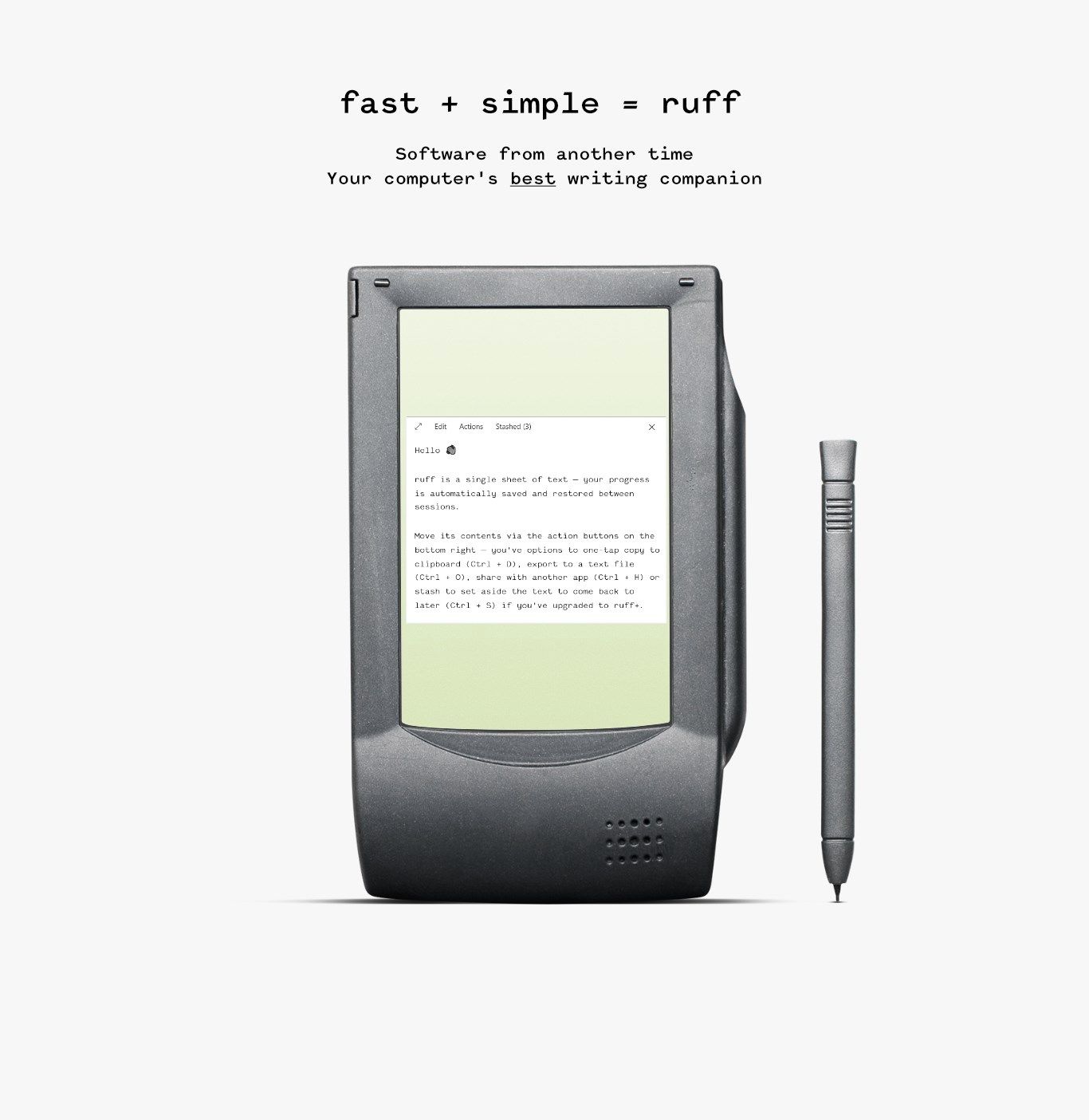 ruff: the writing app for notes & drafts