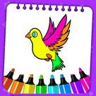Cute Birds Coloring Book