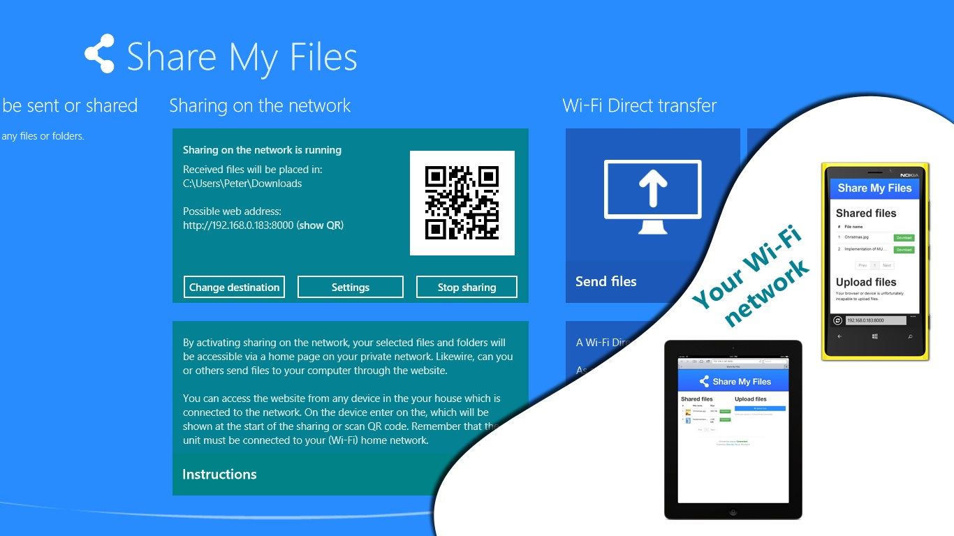 NEW: Share files with any device on your home network.
