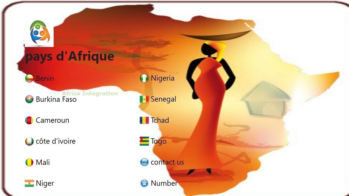 c'est la page qui montre plusieurs pays d'Afrique