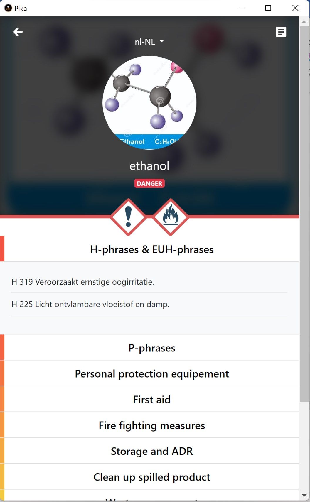 PIKA the chemical safety app