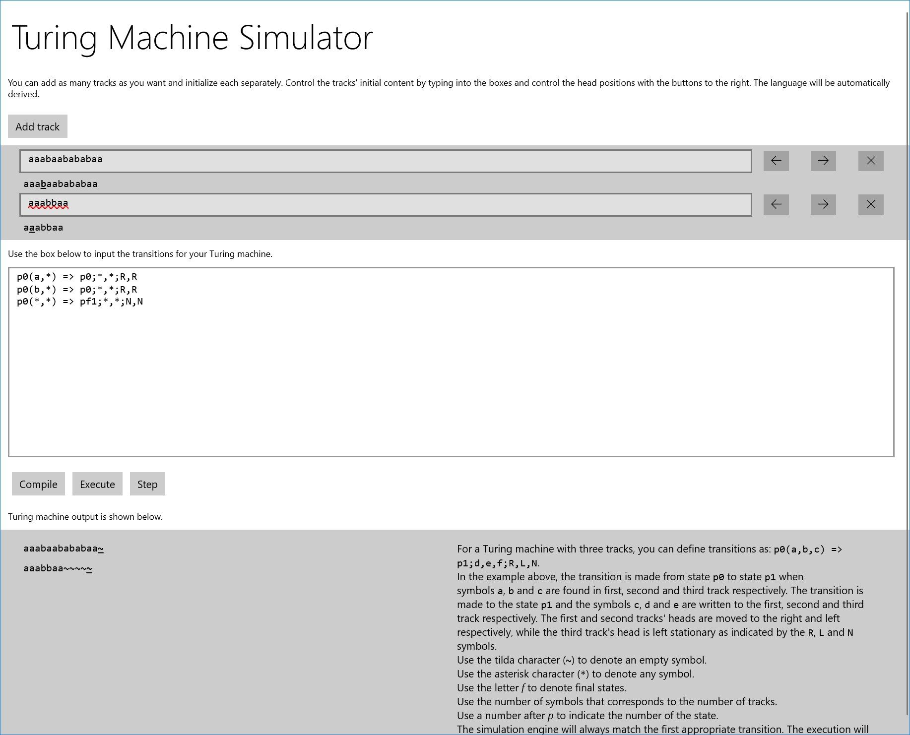 Turing Machine Simulator