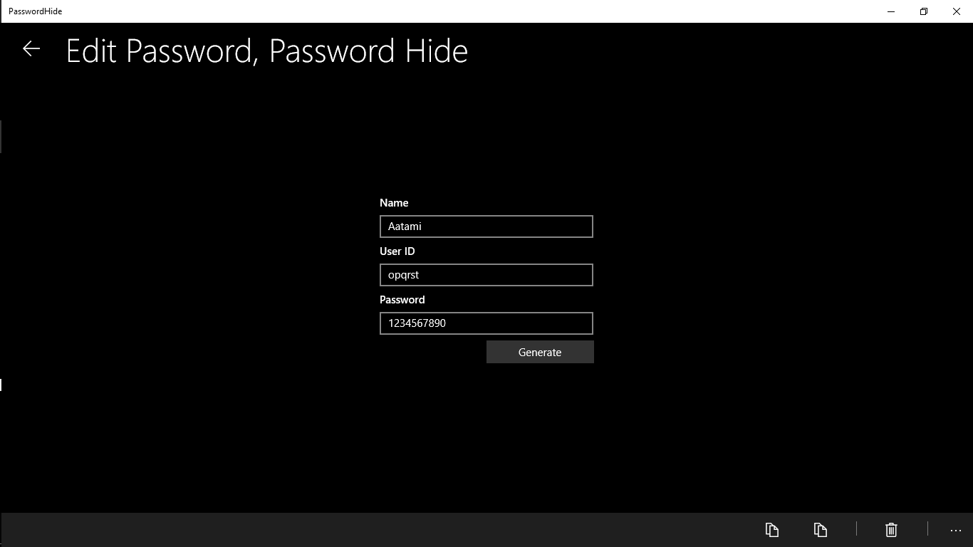Edit password