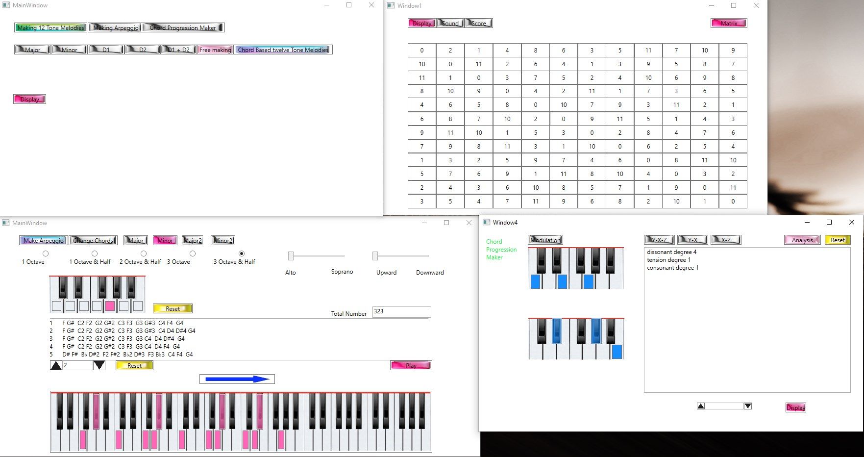 Twelve tone melody maker & Arpeggio Maker