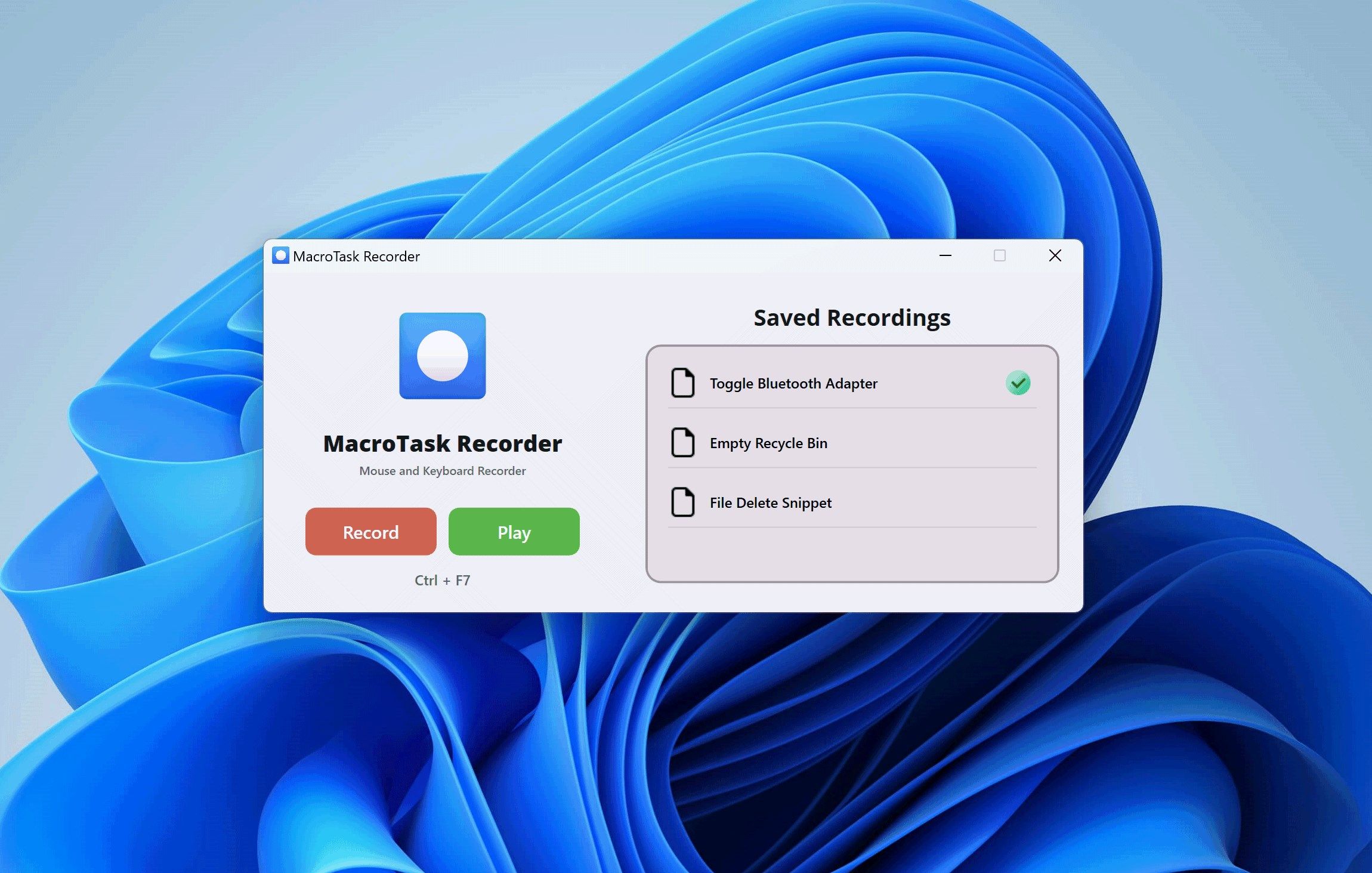 MacroTask - Mouse and Keyboard Recorder