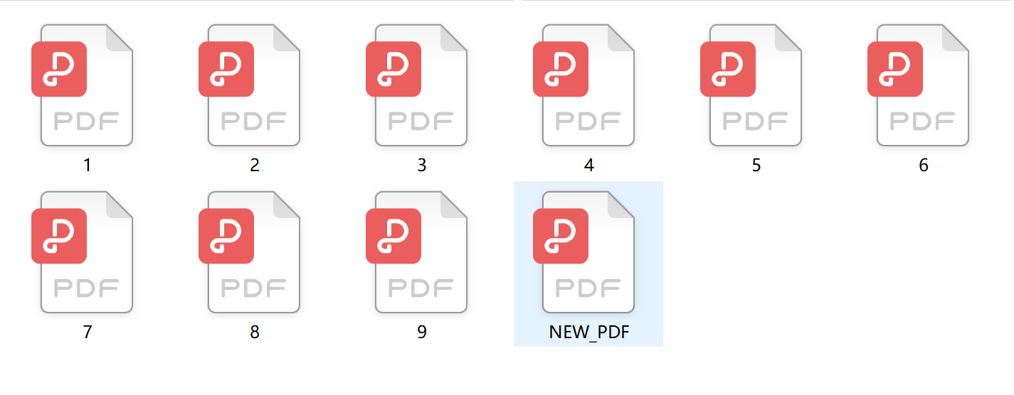 Perfect combination! ! Combine 9 PDF files into one PDF file: NEW_PDF