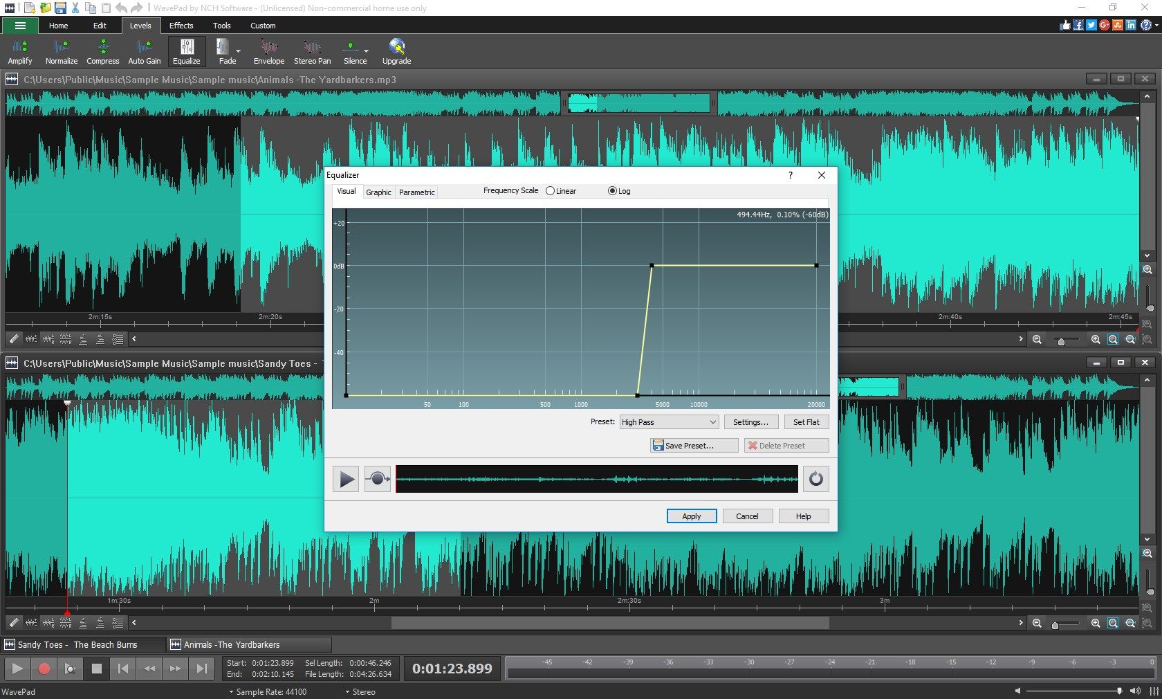 Compress and equalize your audio