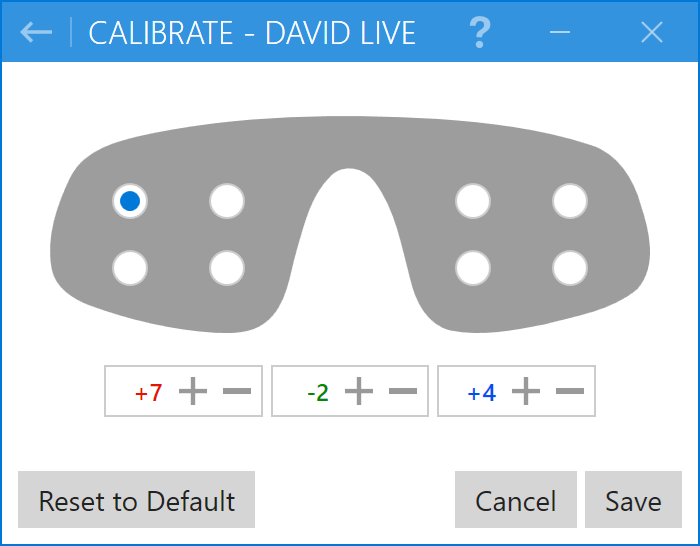 Calibrate Spectrum™ eyesets for a perfect white.