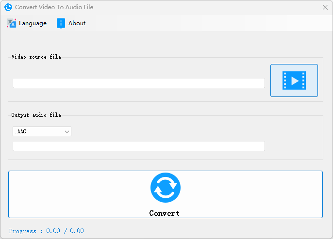 Convert video to audio file