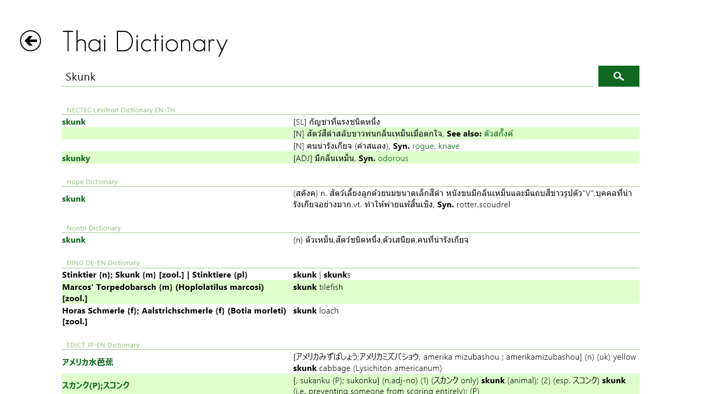 Find the meaing of word in Thai.