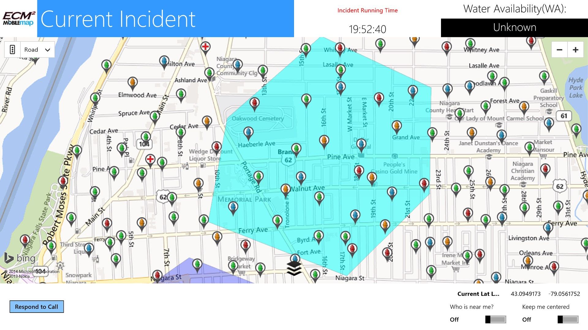 Incident mapping page